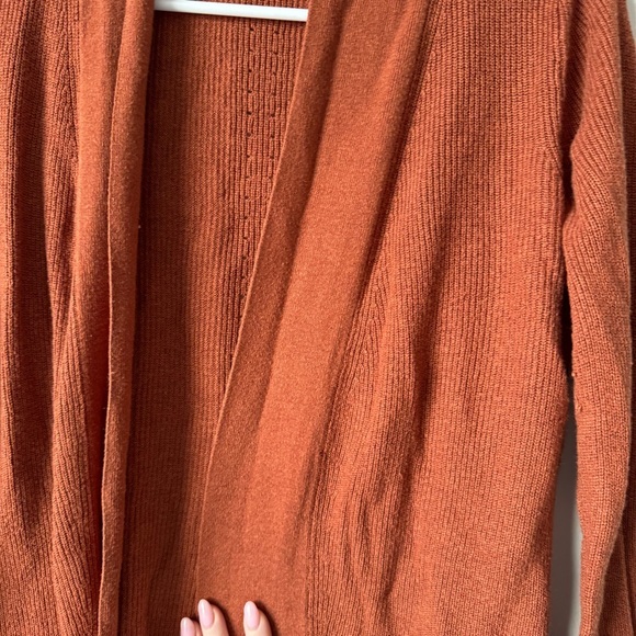 a new day Women's Rust Orange Open Front Sweater - Picture 2 of 8